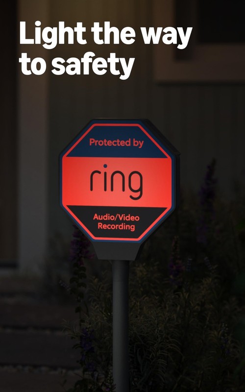 Ring Beacon — Help deter crime 24/7, Solar Security Sign, works on GREY gallery