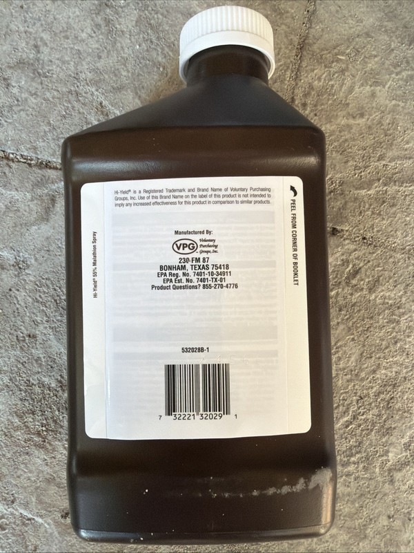 Hi-Yield 55% Malathion Spray Liquid Concentrate For Outdoor Garden Use 32 fl oz gallery