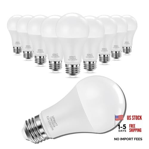 LED Light Bulbs, A19 Daylight 6500K Light Bulb, 12W (100 12W 6500K Daylight-10P gallery