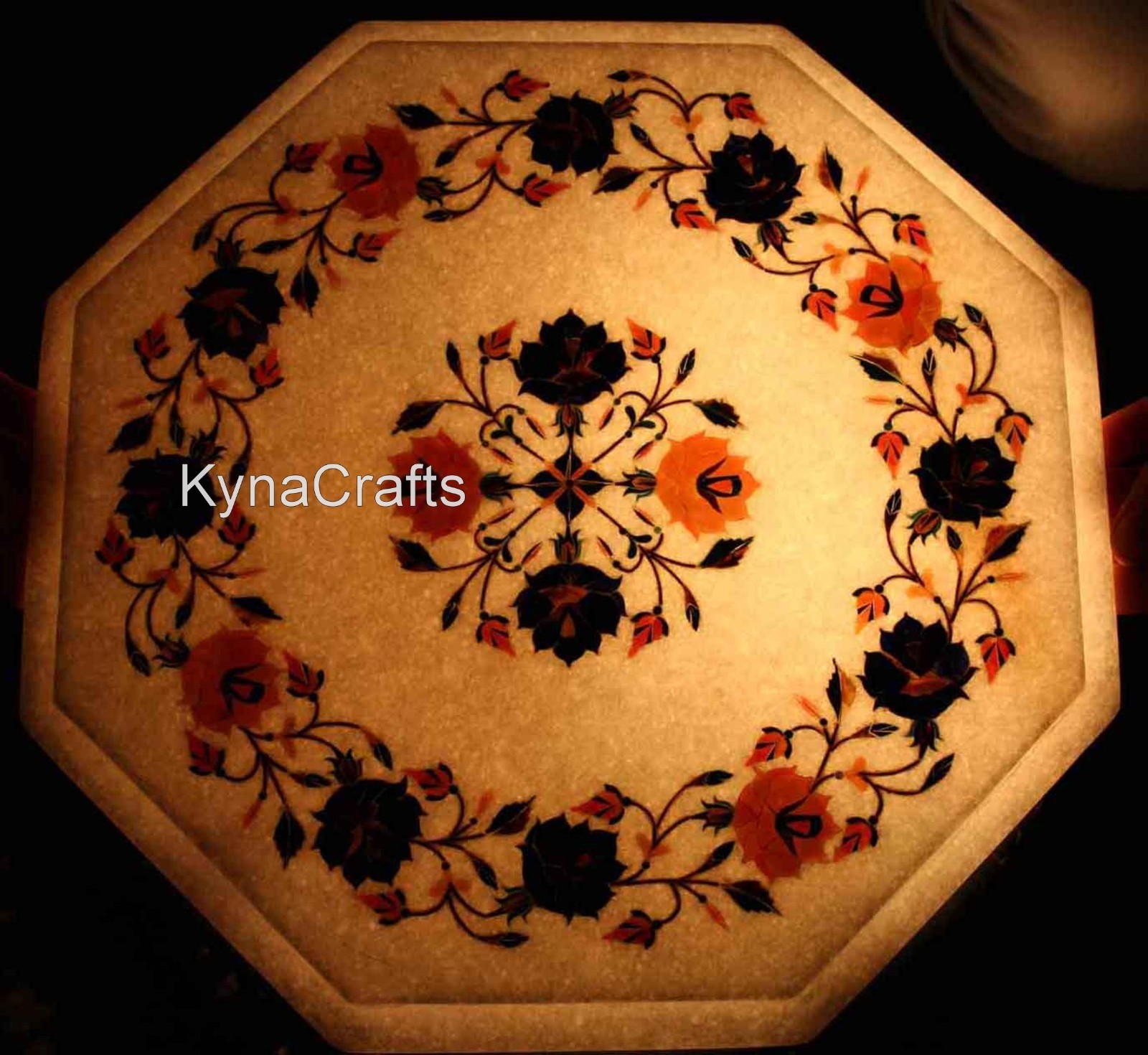 Artisan Marble Table Top | Stones Inlay Coffee Table | Royal look Entryway Table gallery