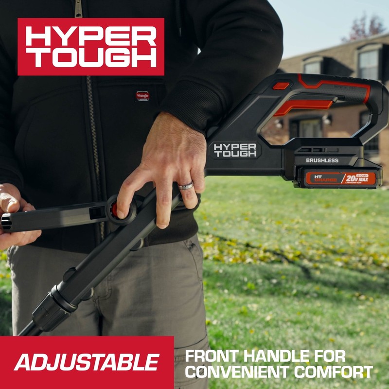 Hyper Tough 20V Brushless 12" String Trimmer Kit 2.0Ah Open Box HT21-401-003-02 gallery