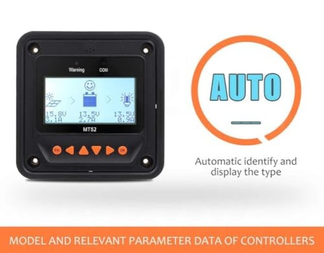 MT-52 Remote Meter MT-52 Solar Controller LCD Display Remote Meter Fit for gallery
