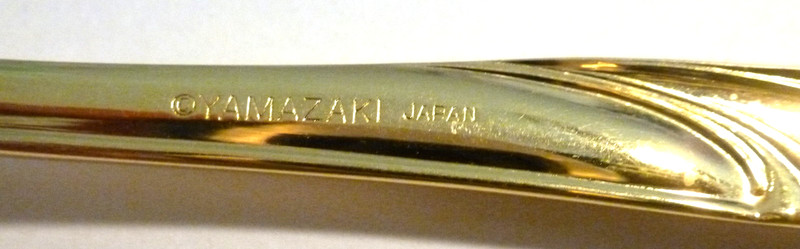 Yamazaki Cache 24K Gold Electroplate 18/8 Stainless Flatware 5 Piece Set gallery