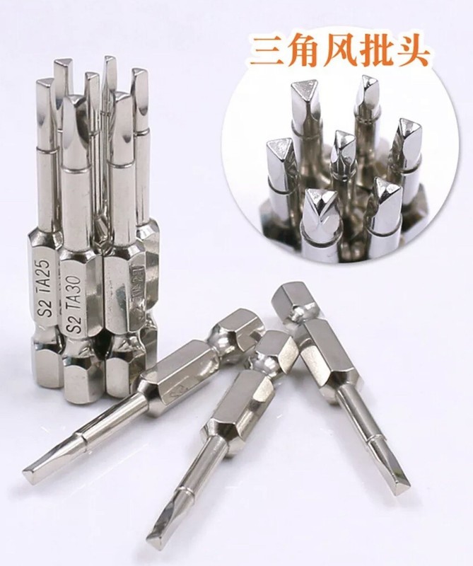 6PCS Triangle Head Security Screwdriver Tool Triangular for Bit Toys 1/4" 50mm U gallery