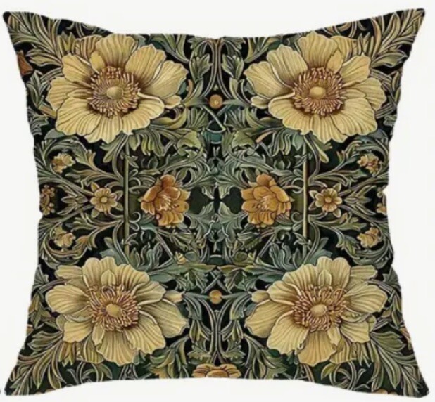 William Morris Abstract Floral Design Throw Pillow Cover Home Decor 18x18” gallery