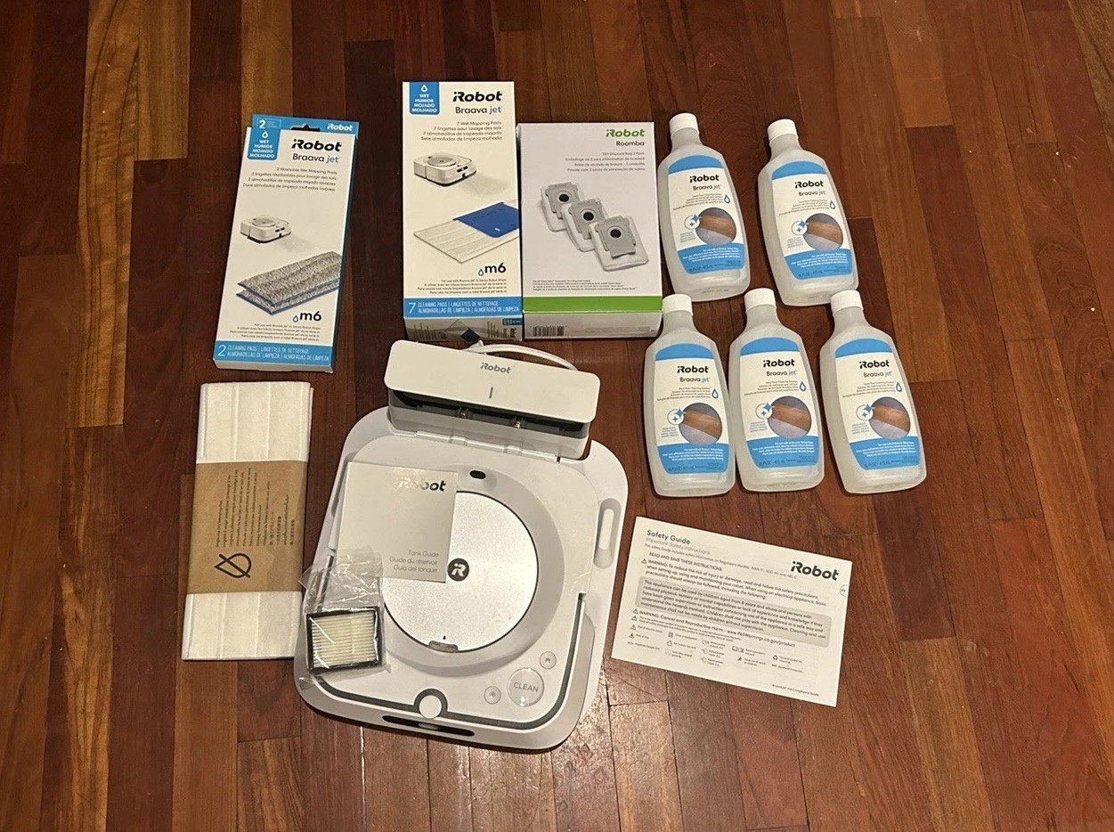 iRobot Braava Jet M6 Ultimate Wi-Fi Connected Robot Mop -White lot 11 items gallery