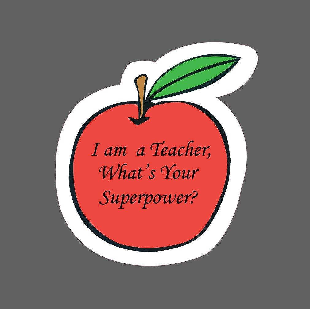 Teacher Sticker Superpower Waterproof gallery