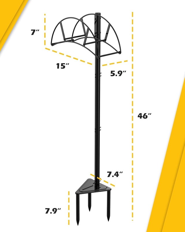 Triangular Iron Hose Organizer - Detachable & Easy Install for Outdoors gallery