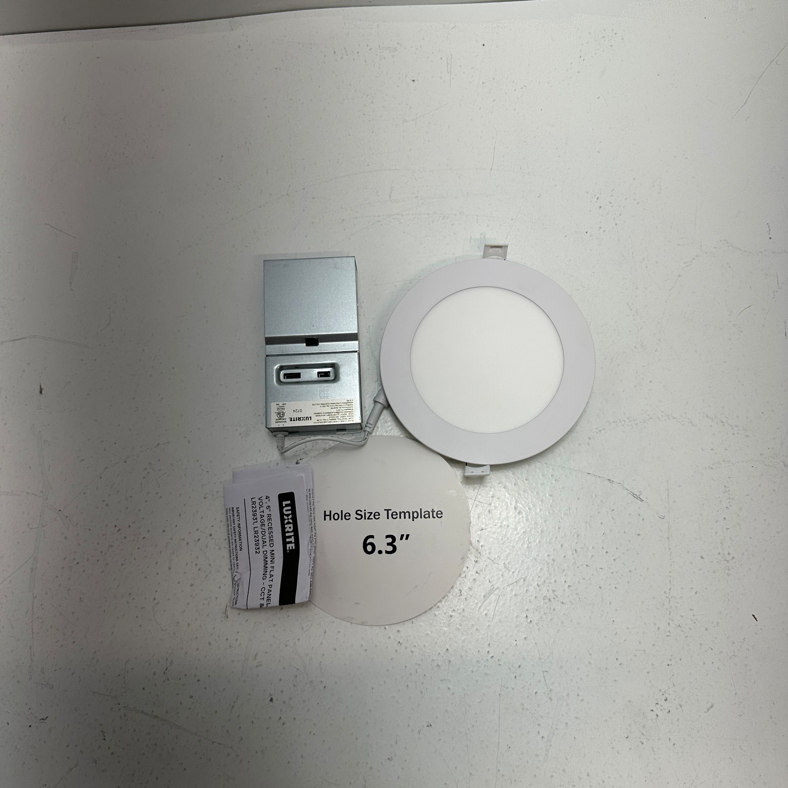 Luxrite 6" Recessed Mini Flat Panel LED Light White 5CCT Select Dimmable LR23932 gallery
