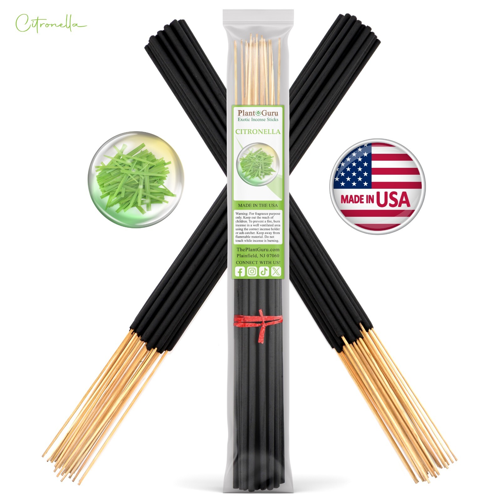 CITRONELLA Incense Sticks 19" Jumbo Extra Large Bulk Handmade Hand Dipped gallery