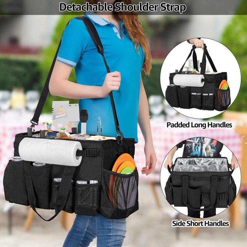 Versatile BBQ Tool Organizer Bag – Foldable, Heavy-Duty, with Compartments for gallery