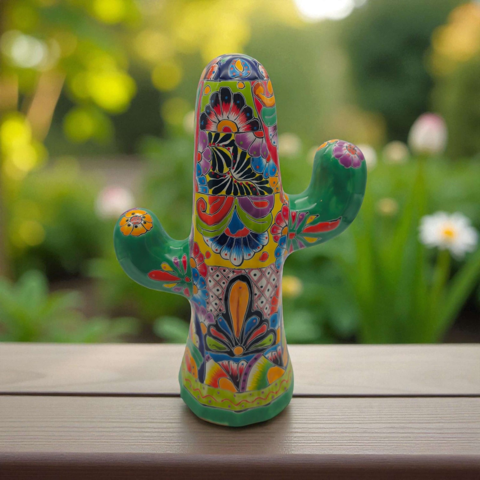 Hand-Painted Talavera Cactus | Vibrant Mexican Ceramic Art gallery