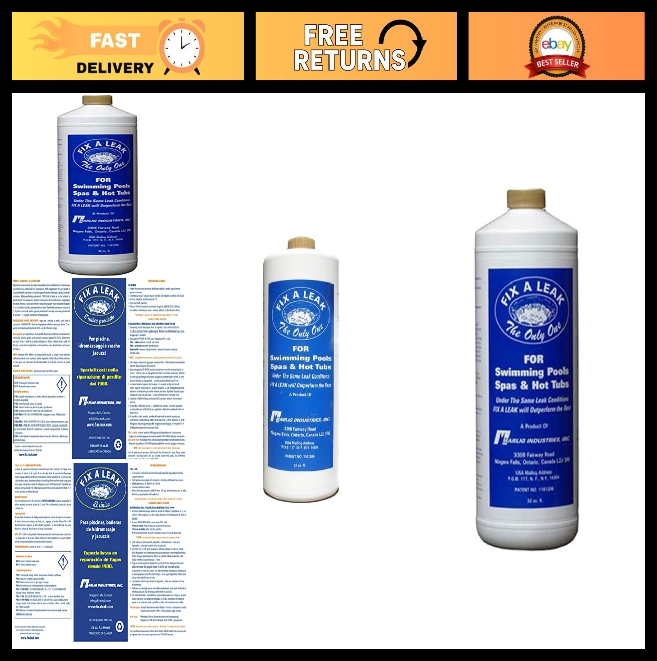 Pool & Spa Leak Sealer - 32 oz Fix-A-Leak Solution for Fast Repairs gallery