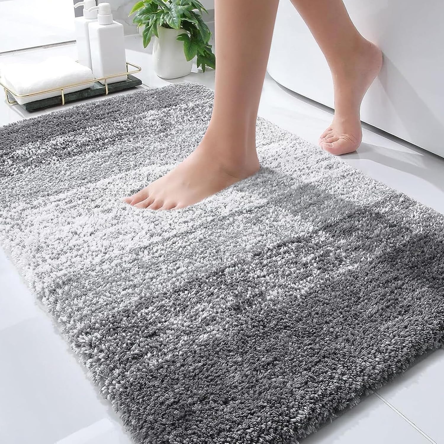 OLANLY Bathroom Rugs Mat 30X20, Extra Soft Absorbent Microfiber Bath Rugs, Rubbe gallery