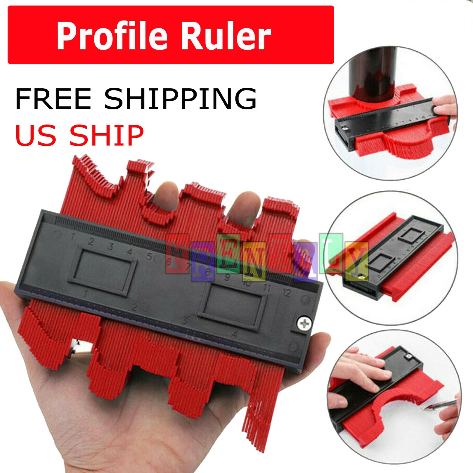 Saker Shape Profile Contour Gauge Plastic Woodworking Tool Duplicator Irregular gallery