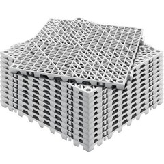 VEVOR Interlocking Drainage Floor Mat 12″ x 12″ PVC Non-Slip Floor Tiles 12 Pack