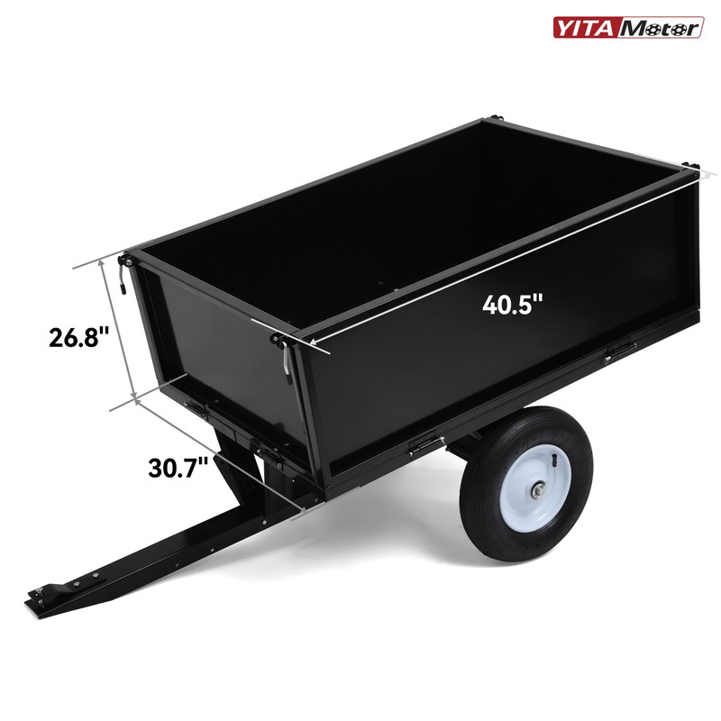 Lawn Dump Cart: Optimized for Towing Behind Lawn Tractor 500 LBS Capacity Steel gallery