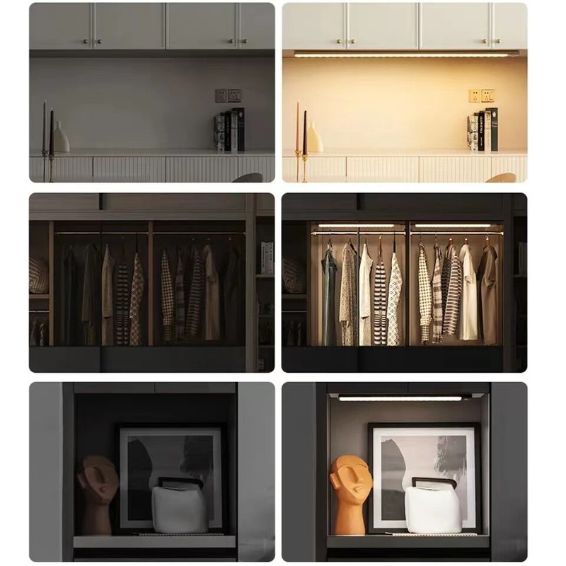 Rechargeable LED Motion Sensor Under Cabinet Closet Light USB Kitchen Lamp Strip gallery