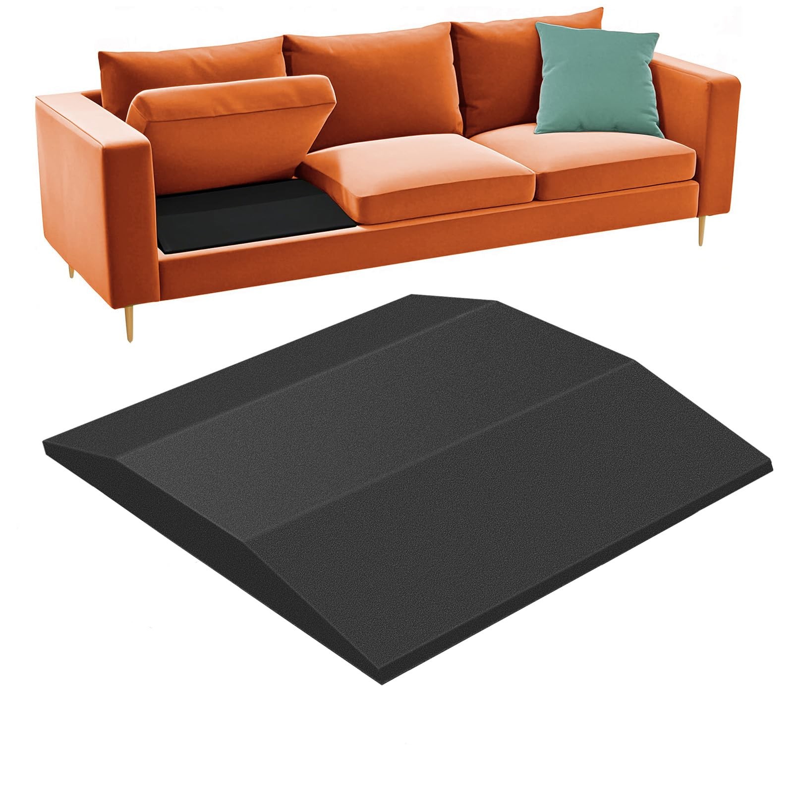 Couch Cushion Support for Sagging Seat Firm Density Foam Insert Trapezoidal S... gallery
