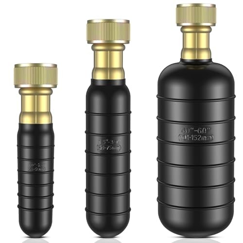 3-Pack Drain Bladder Kit, Water-Powered Rubber Drain Cleaning Bladder, Fits 1 gallery