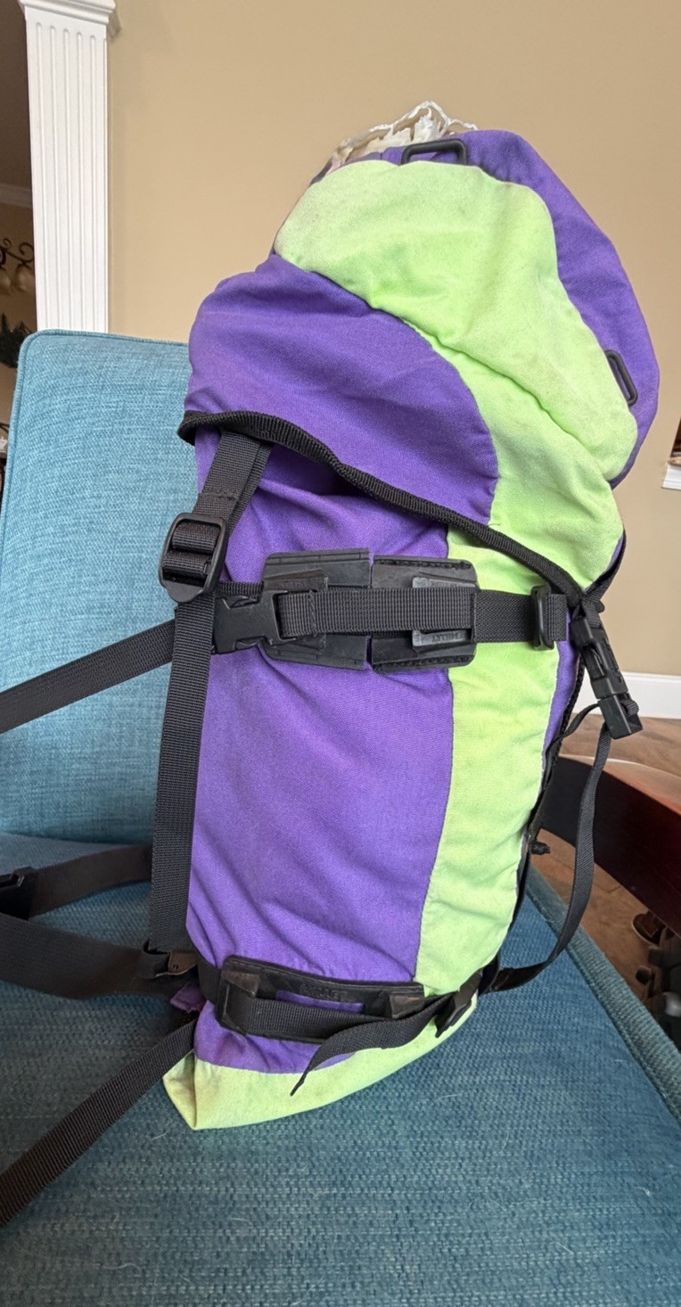 Millet Purple Alpine Mountaineering Backpack, internal frame, ski/ice axe loops 5