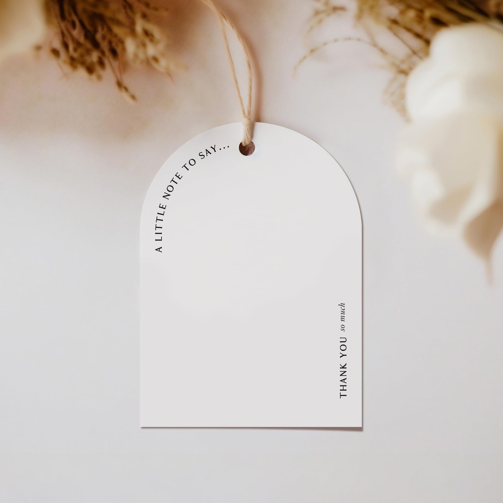 Thank You Gift Tags 2x3 Rectangular Pre-Punched Hole Wedding Party 50 Pack gallery