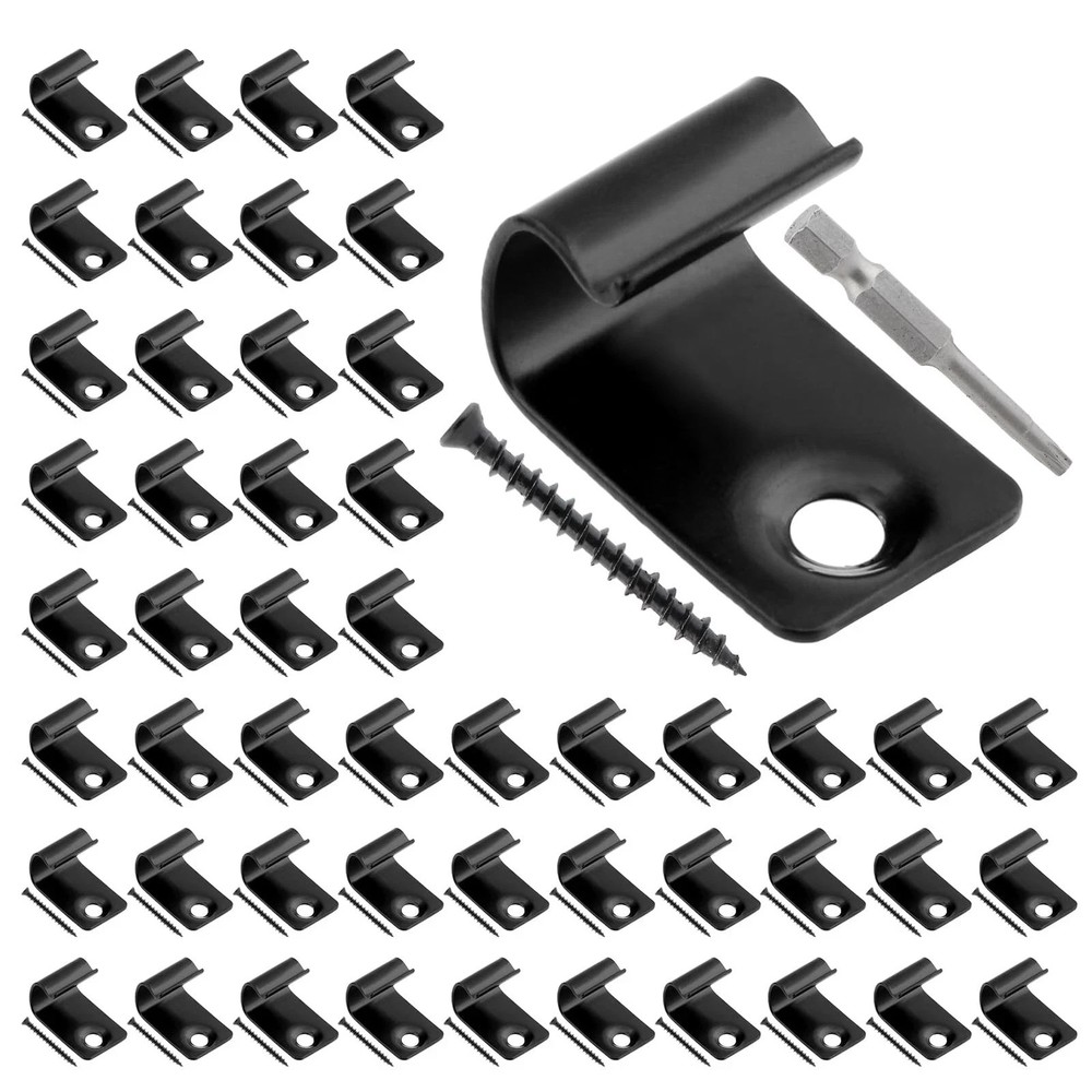 100 Pack Hidden Fasteners & Deck Starter Clips with Decking Screws Set, 50PC
