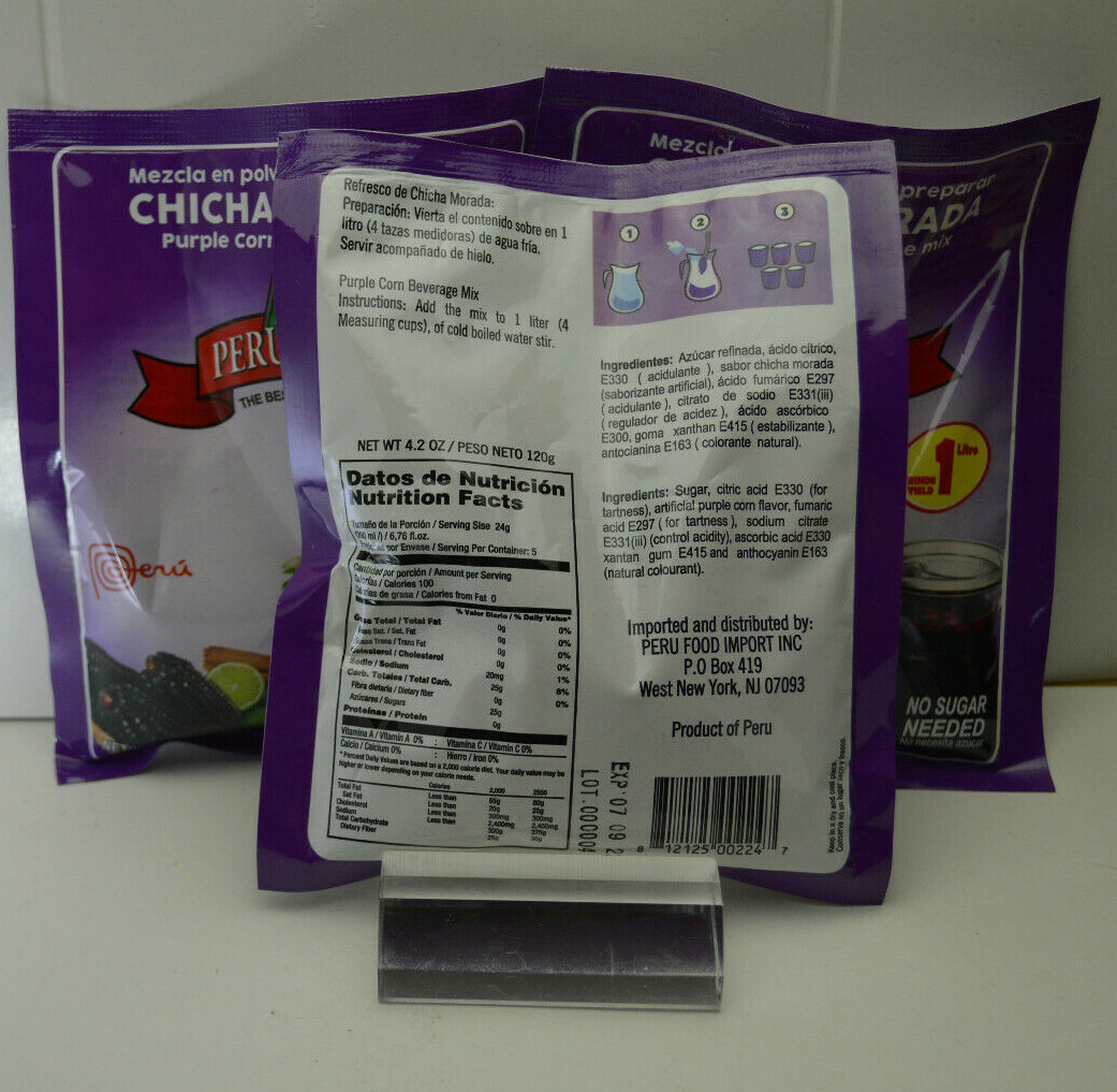Peru Food Chicha Morada Peruvian Purple Corn Drink Mix 120g/ 4.2oz gallery