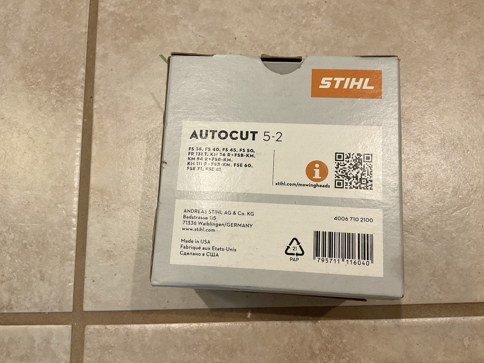 AUTOCUT 5-2 STRING TRIMMER HEAD W/ LINE STIHL FS38 FS40C FS45 4006 710 2100 gallery
