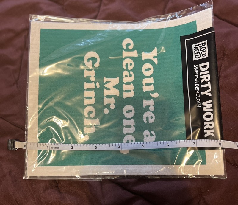 Bold Faced Dirty Work Compostable Washcloth. New Compostable Modern English Q9 gallery