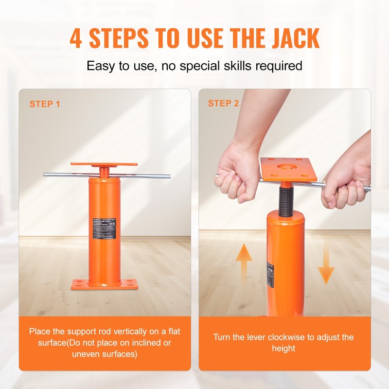 VEVOR 2PCS Adjustable Floor Jack Post House Floor Leveling Lift 12"-16" Height gallery