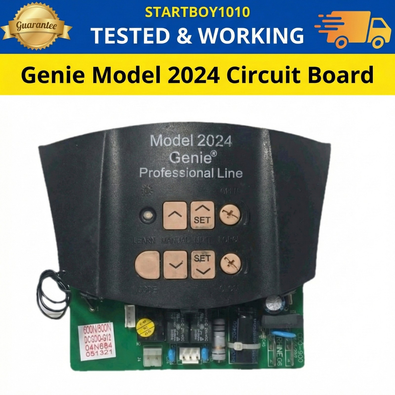 Genie Model 2024 Circuit Board Garage Door Opener Intellicode Sequencer gallery
