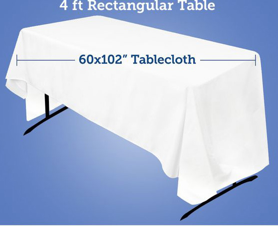 Tablecloth Polyester Rectangular 60x90 Inch By Broward Linens (Variety colors) gallery