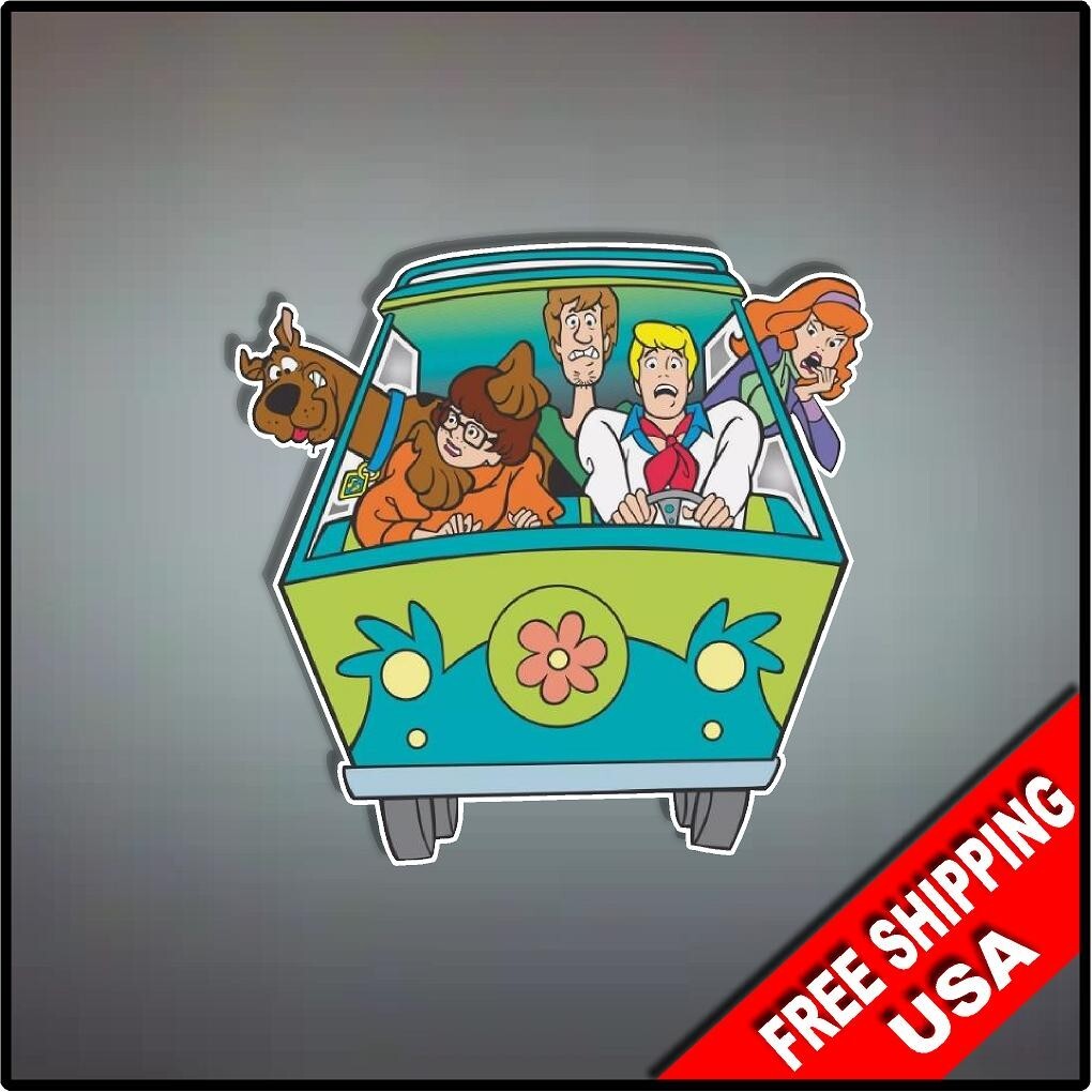 Skooby Doo Vinyl Decal Sticker 4" x 4" Cartoon Nostalgic Shaggy Mystery Machine gallery