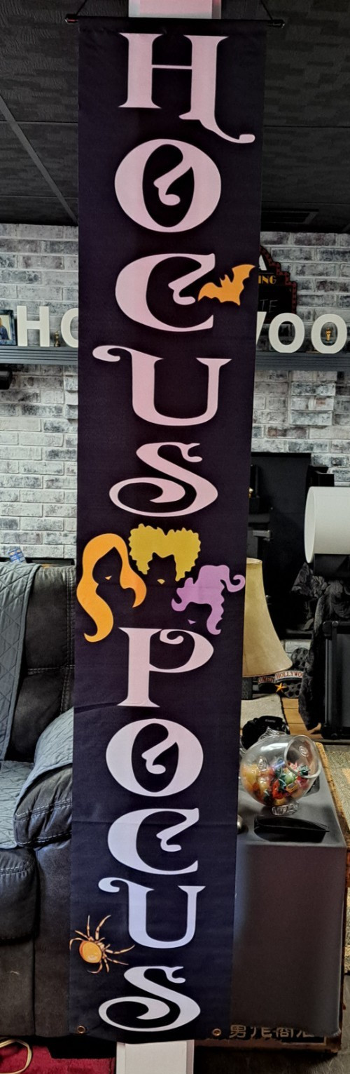 Hocus Pocus Hanging Banner Halloween Party Decor witch movie night 12x70 NEW gallery