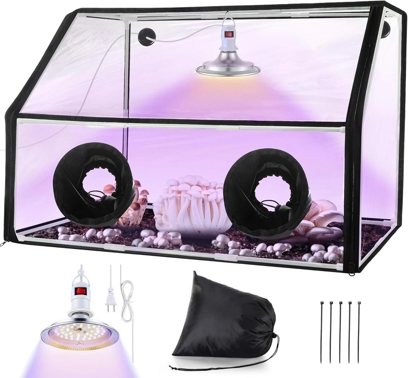 Easy-to-Use Mushroom Growing Setup with LED Lighting$ gallery