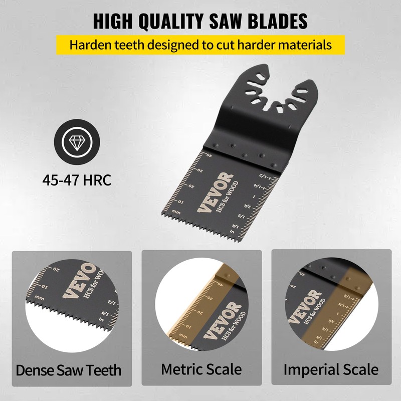VEVOR Oscillating Multi Tool Saw Blades Multi Tool Blades 100PCS for Wood Metal gallery