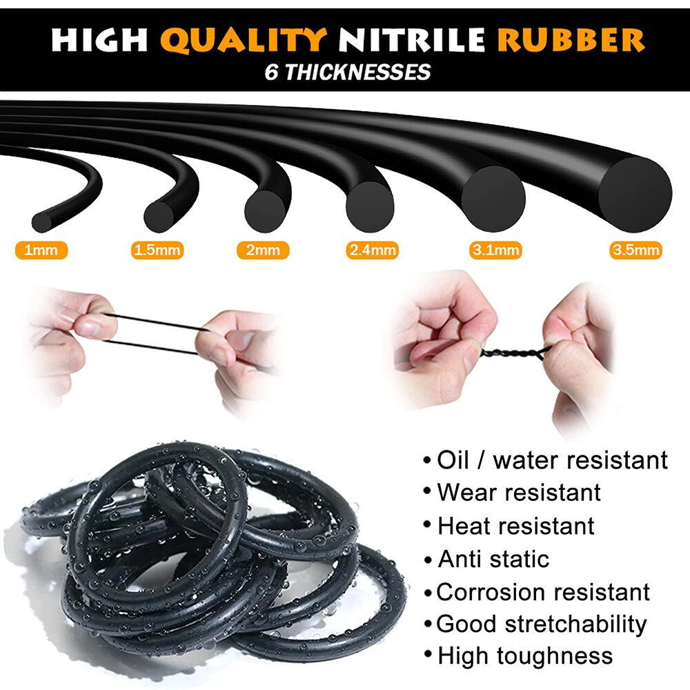 4.0mm Cross Section O-Rings NBR Nitrile Rubber 120mm OD x 112mmID - 400 pcs DHL gallery