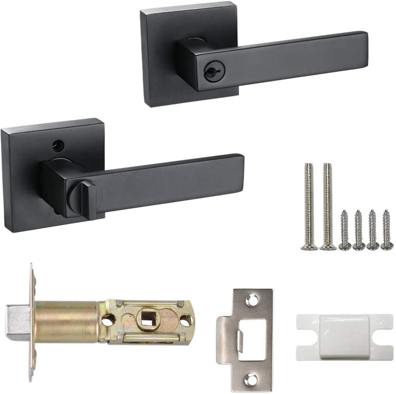 Keyed Entry Heavy Duty Lock Handle or Exterior Door&Front Door in Matt Black gallery