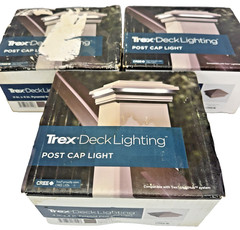 3 x NEW Trex Deck Lighting 4×4 Post Cap Light LED Open Box – Box Damage