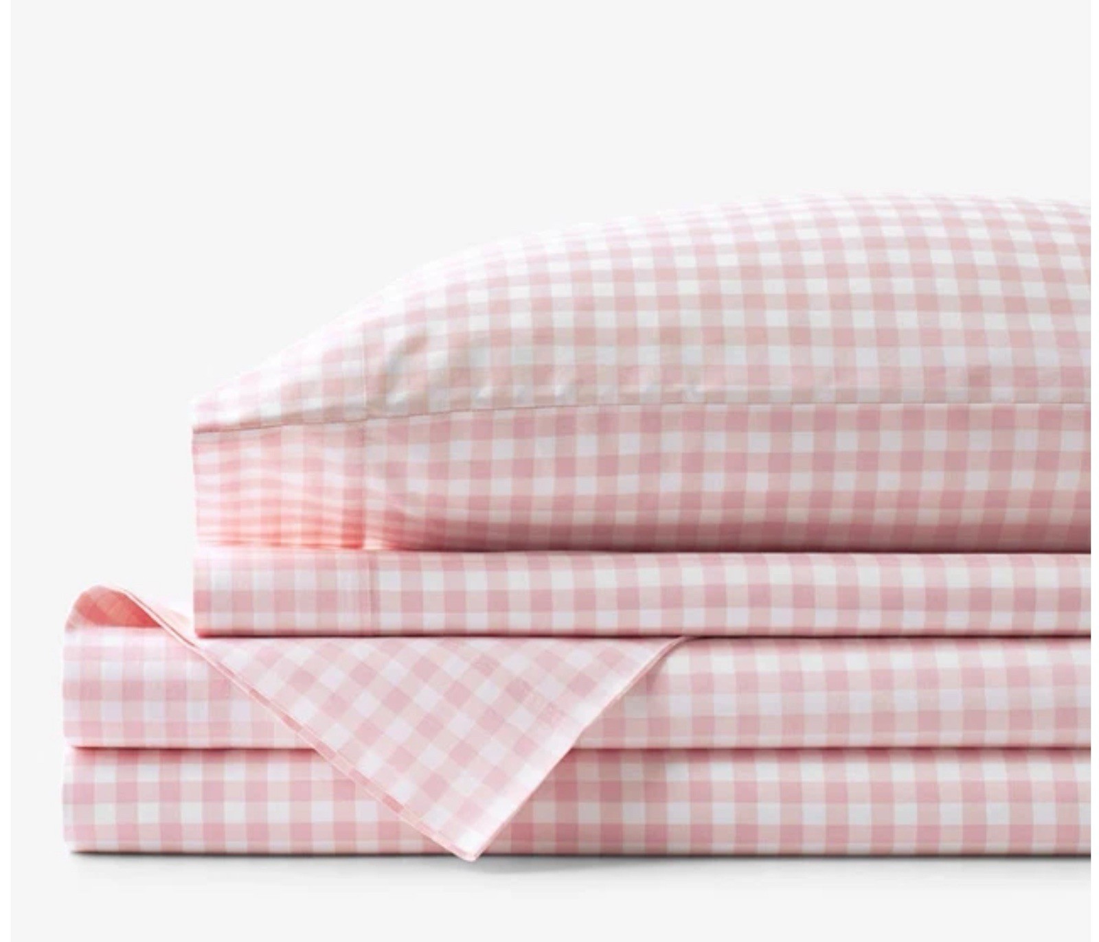 Company Store Gingham Classic Cool Organic Cotton Percale Bed Sheet Twin Flat gallery