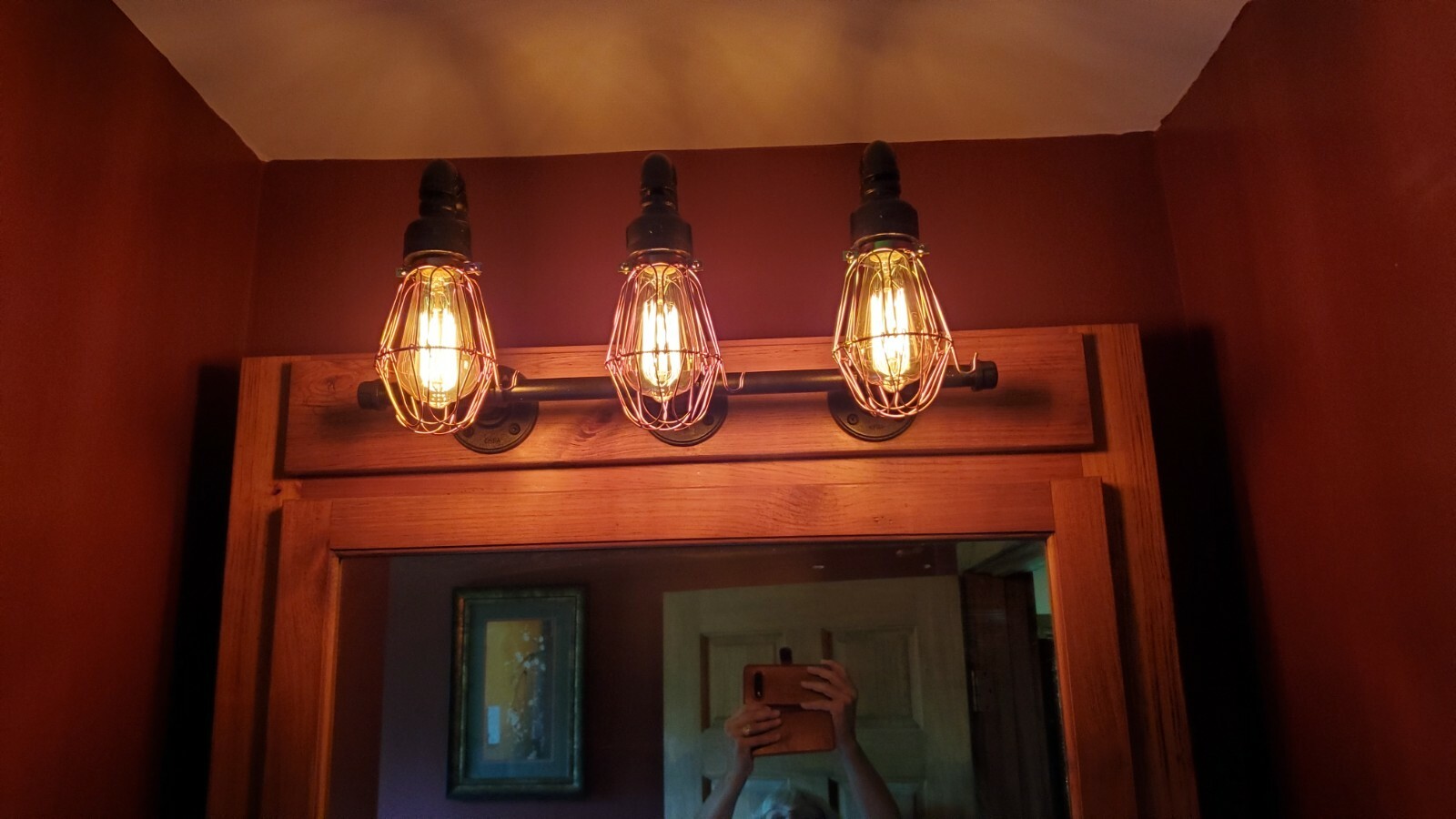 Industrial Water Pipe Wall Light Sconce Rustic Steampunk Vanity Lighting Fixture gallery