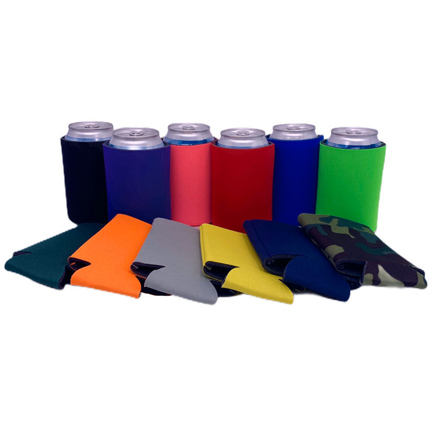 Blank Foam Collapsible Regular Can Coolie; Choose Color and Quantity gallery