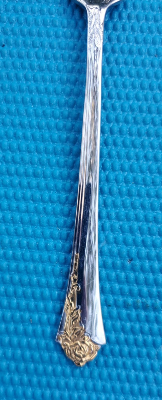 3-Oneida GOLDEN DAMASK ROSE CUBE PLACE / SOUP SPOONS 7 1/4" gallery