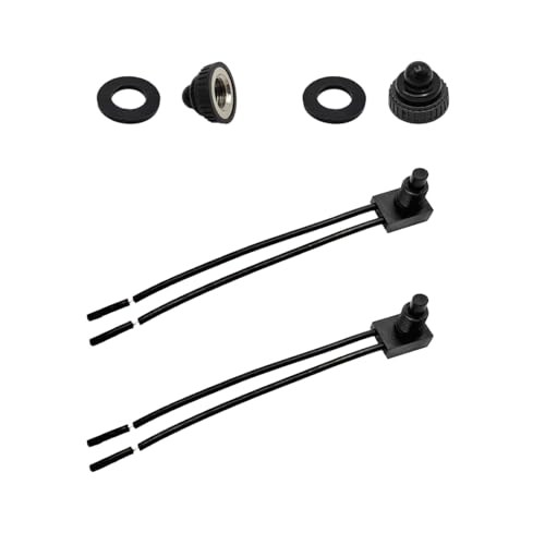 2 PCS Waterproof Push Button Switch 12V On/Off, EP-107 On/Off SPST Switch with gallery