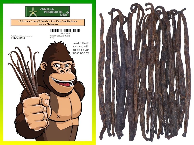 25 Whole Madagascar Bourbon Vanilla Beans - Ideal for Extract & Gourmet Cooking gallery