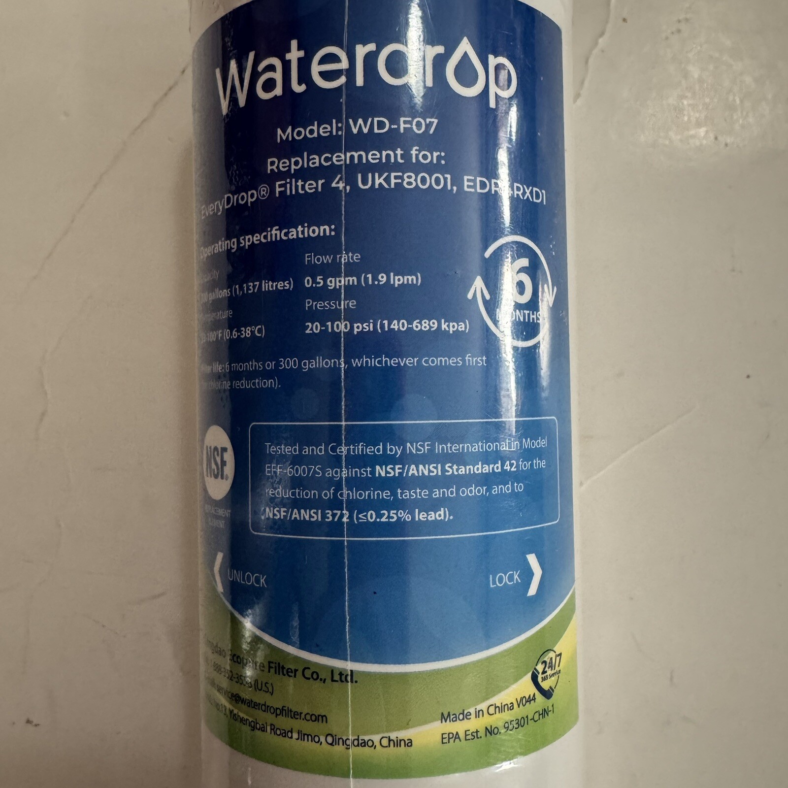 WaterDrop WD-F07 Water Filter Replacement for Maytag Fridge Fliter UKF8001 E1 gallery