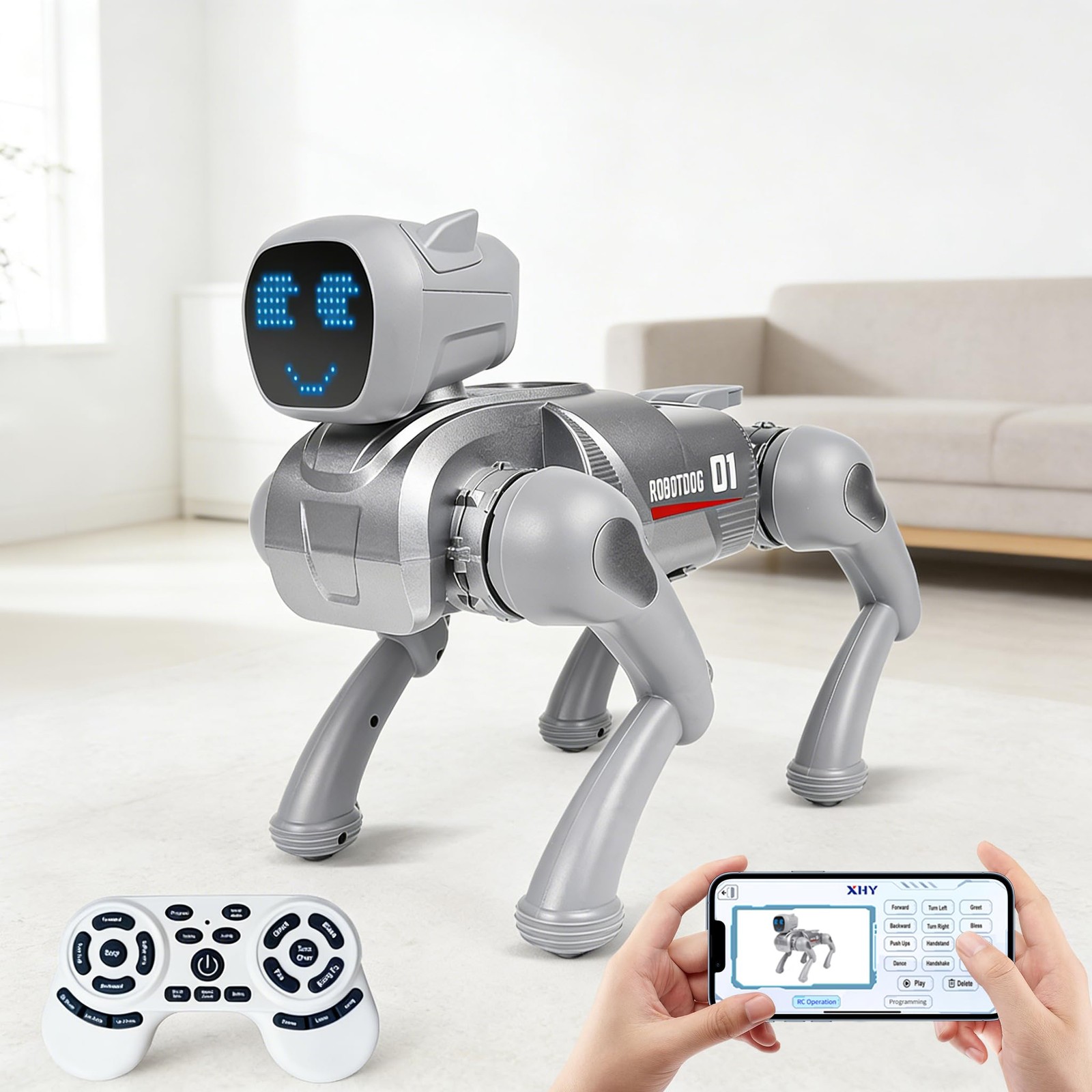 Smart Robot Dog Toy Voice Control APP Programmable STEM USB-C Rechargeable gallery