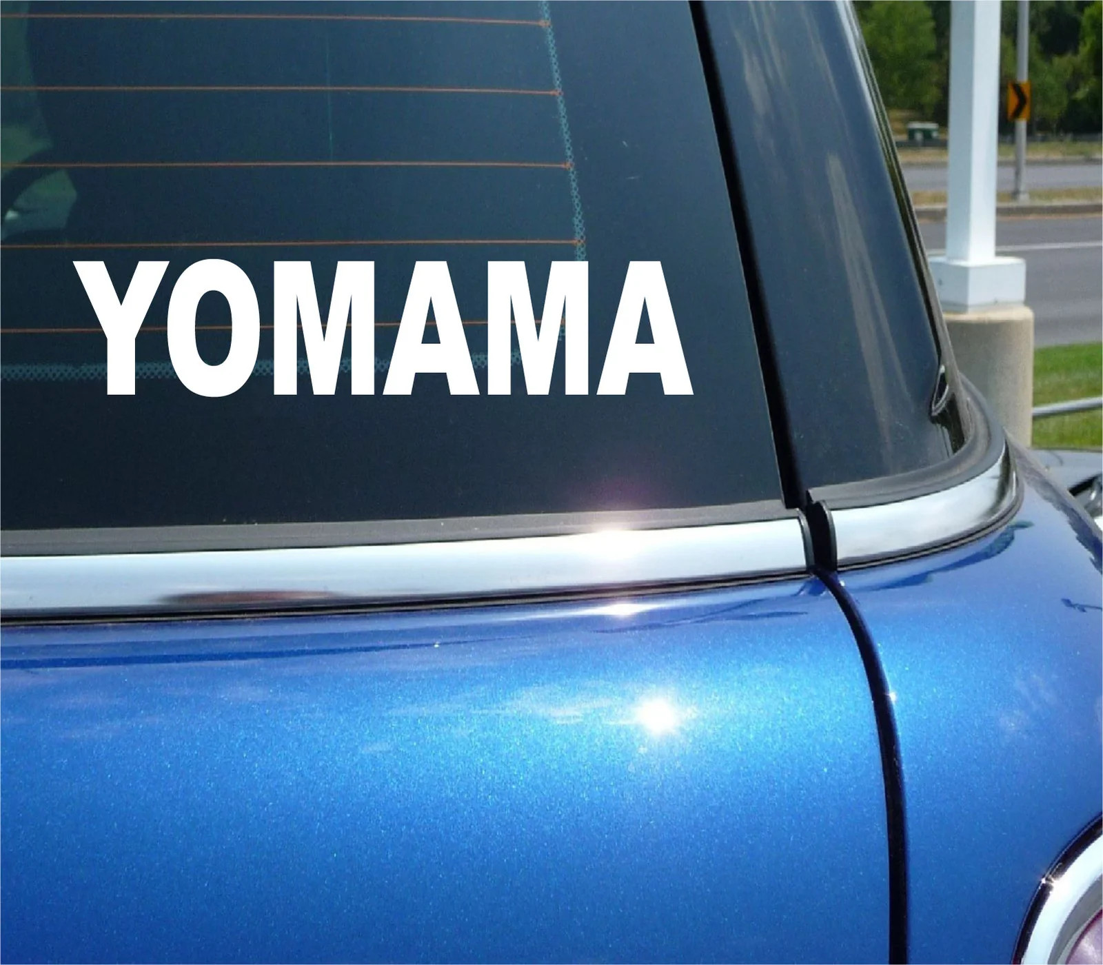 YOMAMA STICKER DECAL FUNNY CAR WINDOW PRANK JOKE INSULT CUT DOWN HILARIOUS gallery