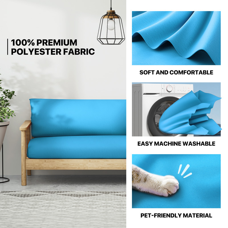 Full Size Futon Cover Solid Color Armless Slipcover Sofa Bed Furniture Protector gallery